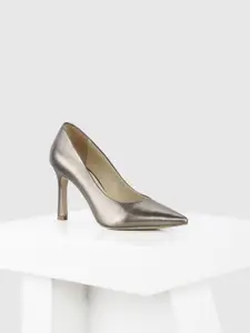 Oroh Coral Women Metallic Leather Party Stiletto Pumps