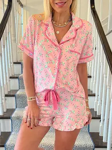 KPOP Printed Shirt With Short Co-Ords