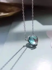 Khusha Creations Women Blue Minimalist Pendant Necklace