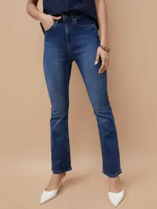 Fame Forever by Lifestyle Women Solid Bootcut Mid-Rise Low Distress Light Fade Jeans