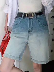 StyleCast Women Wide Leg High-Rise Light Fade Jeans