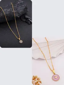 DressBerry Gold-Plated Feather Necklace