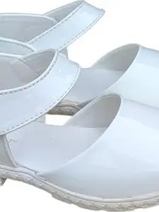 NEW LATEST Girls White Velcro Mary Janes