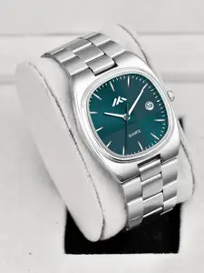 ON TIME OCTUS Men Brass Dial & Stainless Steel Straps Analogue Watch MT-830 BLUE