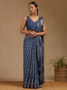 Soch Floral Printed Saree With Unstitched Blouse Piece