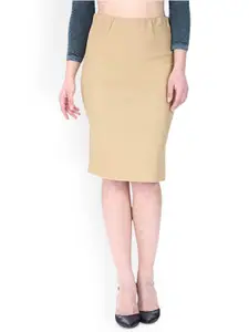 Moda Rapido Women Knee Length Back Slit Detail Pencil Skirt