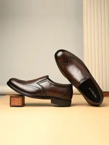 MENGLER Men Leather Slip-On Formal Shoes