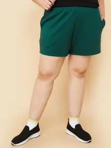 max Women Plus Size Mid-Rise Shorts
