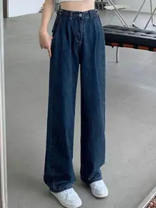 StyleCast Women Straight Fit High-Rise Cotton Dark Jeans