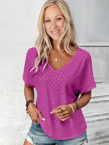 StyleCast Women V-Neck Short Sleeves Top