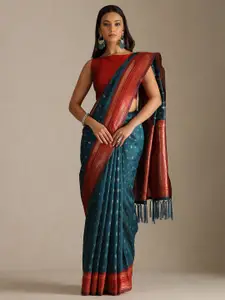 Soch Floral Woven Design Saree With Unstitched Blouse Piece