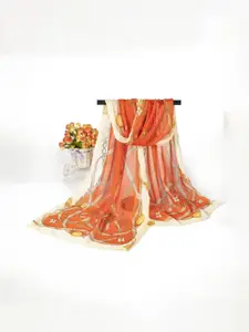 QUECY Printed Satin Scarf