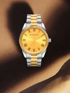 GIORDANO Men Embellished Dial & Stainless Steel Bracelet Style Straps Analogue Watch GZ-50112-11B