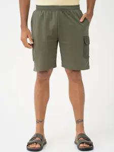 The Pant Project Grover Olive Relaxed Fit Cargo Sweatshorts with Drawstring