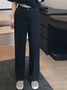 StyleCast Women Straight Fit High-Rise Jeans