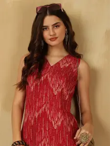 Anouk Rustic Women Abstract Printed V-Neck Kurti