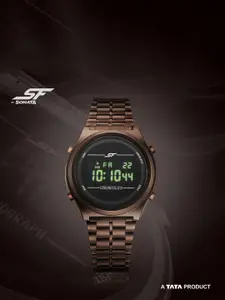 Sonata Men Dial & Stainless Steel Straps Digital Watch 77162PM05W