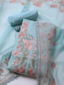 Meena Bazaar Embellished Unstitched Dress Material