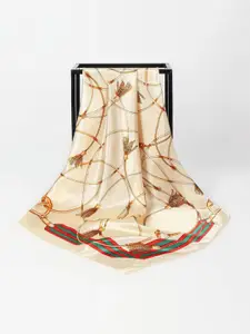 QUECY Printed Satin Scarf