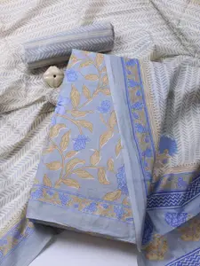 Meena Bazaar Floral Printed Unstitched Dress Material