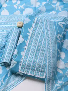 Meena Bazaar Floral Printed Unstitched Dress Material