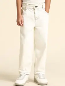U.S. Polo Assn. Kids Boys Baggy Fit Mid-Rise Cotton  Jeans