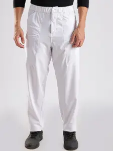 NEVER NEUD Men Relaxed Fit Structured Adventure Cargos Trousers