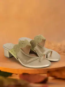Metro Women Blocks Sandals with Ethnic - Embellished