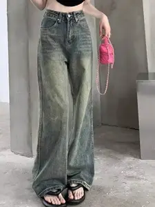 StyleCast Women Wide Leg High-Rise Jeans