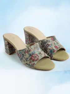 Metro Women Synthetic Regular Block Sandals With Ethnic - Embellished