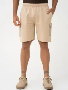 The Pant Project Brew Beige Relaxed Fit Cargo Sweatshorts with Drawstring