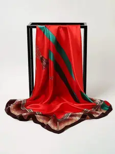 QUECY Printed Satin Scarf