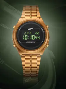 Sonata SF Cirqle Men Round Dial & Stainless Steel Straps Digital Watch 77162PM04W