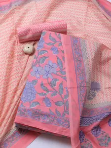 Meena Bazaar Floral Printed Unstitched Dress Material