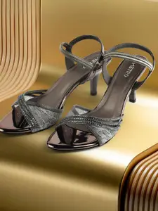 Metro Women Embellished Open Toe Heels