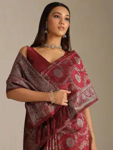 Soch Floral Woven Design Saree With Unstitched Blouse Piece