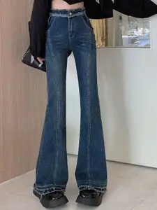 StyleCast Women Flared High-Rise Dark Fade Jeans