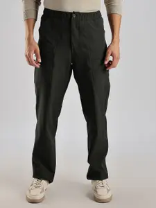 NEVER NEUD Men Relaxed Fit Structured Adventure Cargos Trousers