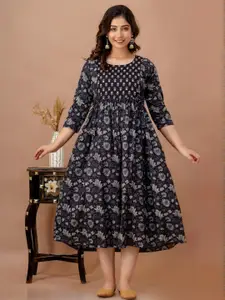 FASHION CLOUD Floral Printed Pure Cotton Kurti