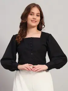 N1F FASHION Women Square Neck Shirt Style Top