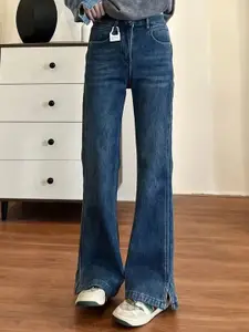 StyleCast Women Flared High-Rise Medium Fade Jeans