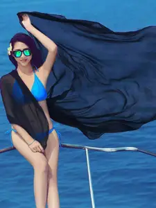 QUECY Solid Satin Scarf