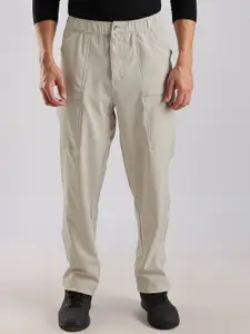 NEVER NEUD Men Relaxed Fit Structured Adventure Cargos Trousers