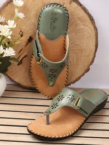 BIG BIRD FOOTWEAR Women Colourblocked Open Toe Flats