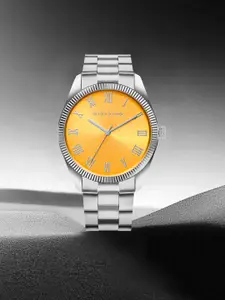 GIORDANO Men Round Dial & Stainless Steel Analogue Watch GZ-50112-11A