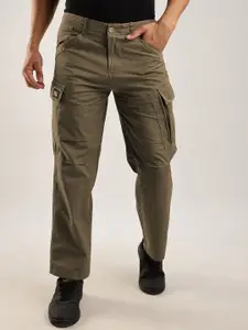 NEVER NEUD Men Relaxed Fit Heavy Air Cargos Trousers