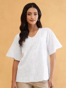Fabindia Embroidered Cotton Top