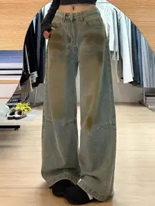 StyleCast Women Wide Leg High-Rise Medium Shade Jeans