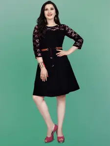 Dream Beauty Fashion Women Self Design Fit & Flare Dress