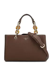 Da Milano Leather Structured Satchel
